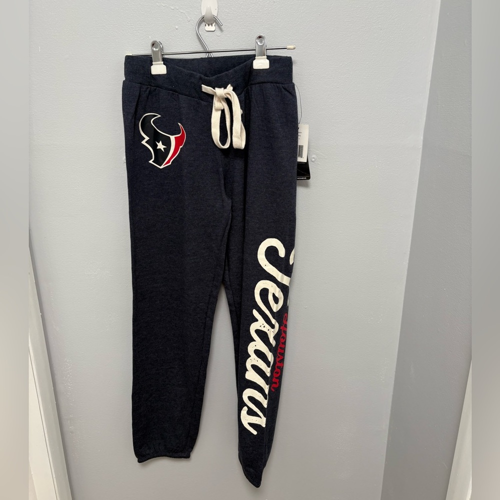 Women's Houston Texans G-Ill 4Her by Carl Banks Navy Scrimmage Fleece Pants - Picture 3 of 4